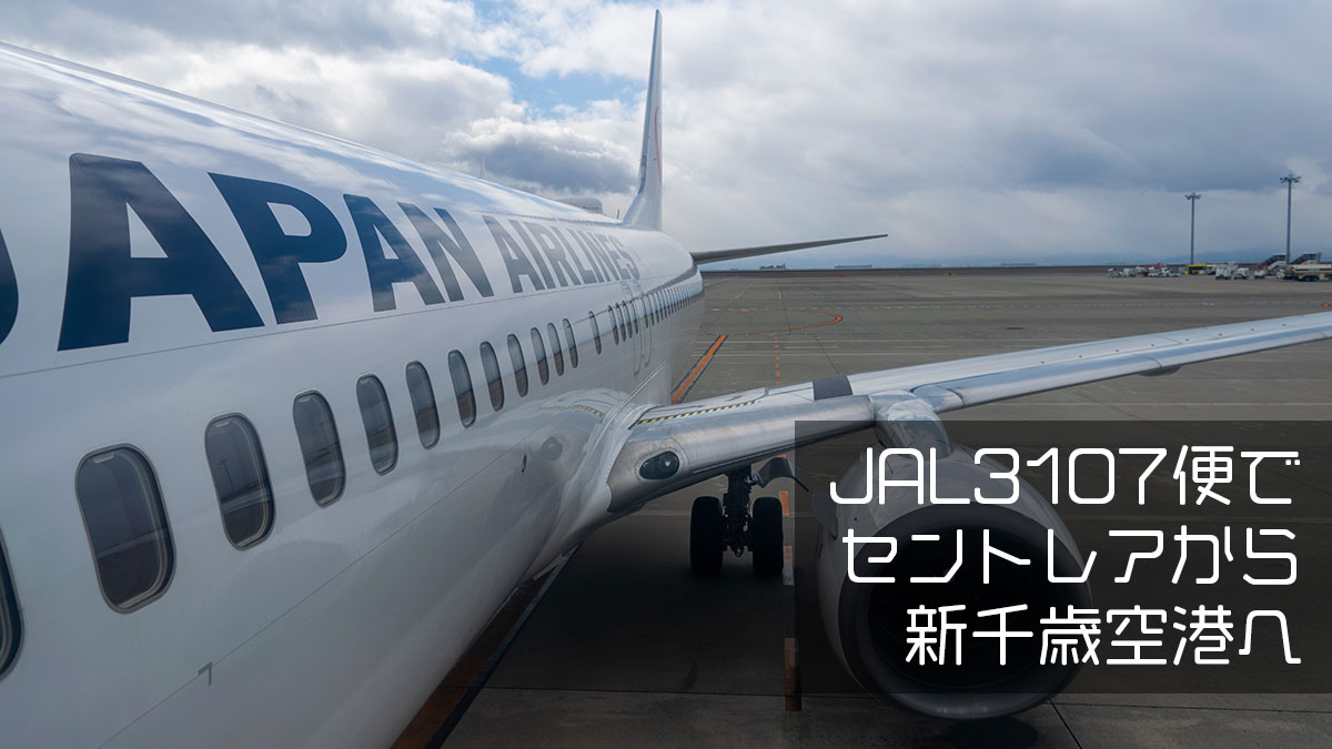 真冬のフライト、JAL3107便でセントレアから新千歳空港へ
